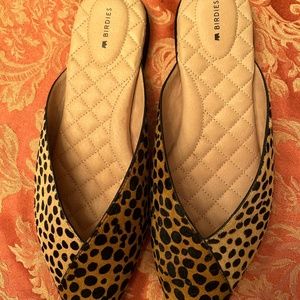 Birdies - The Swan- Cheetah print - Size 10 - suede- very good used condition.